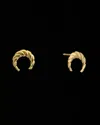 Italian Gold Croissant Studs