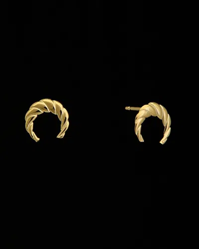 Italian Gold Croissant Studs