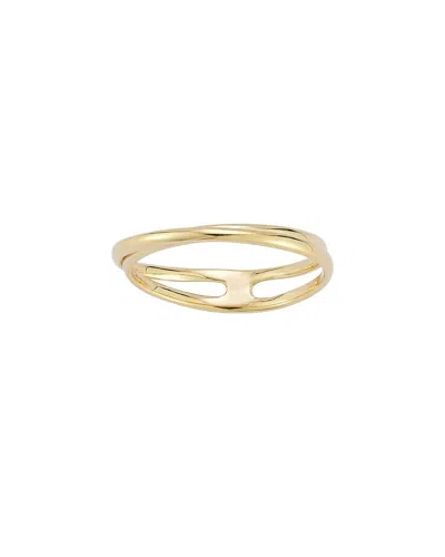 Italian Gold 14k  Cross Over Ring