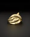 Italian Gold 14k  Crossover Ring
