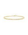 Italian Gold Cube Bead Bangle Bracelet
