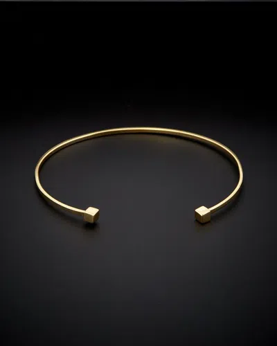 ITALIAN GOLD 14K ITALIAN GOLD CUBE CUFF BRACELET
