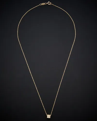 Italian Gold Cube Necklace