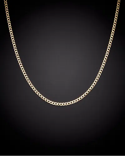 Italian Gold Curb Chain Miami Link Necklace
