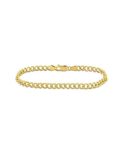Italian Gold 14k  Curb Link Chain Ankle Bracelet
