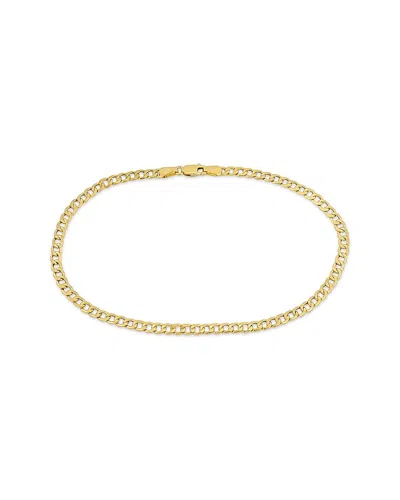 Italian Gold 14k  Curb Link Chain Ankle Bracelet