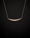 Italian Gold Curved Bar Necklace
