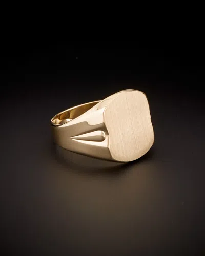 Italian Gold Cushion Signet Ring