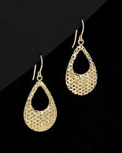 Italian Gold Cut-out Teardrop Earrings