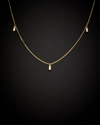 Italian Gold Cz Charm Necklace