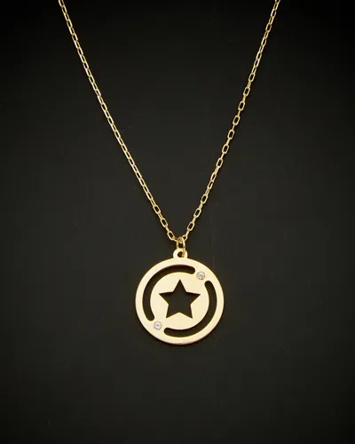 Italian Gold Cz Necklace