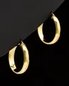 Italian Gold D-shape Round Hoops