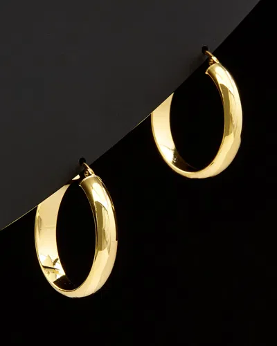 Italian Gold D-shape Round Hoops
