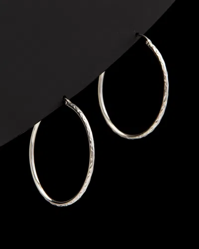 Italian Gold Diamond-cut Hoops