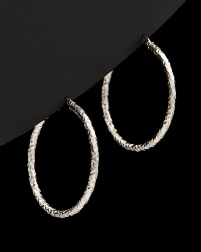 Italian Gold Diamond-cut Hoops