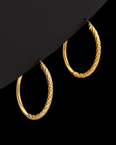 Italian Gold Diamond-cut Hoops