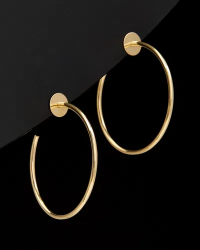 Italian Gold Disc Open Hoops