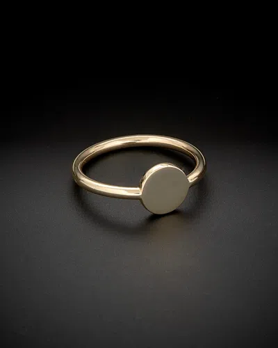 Italian Gold Disc Ring In Gold