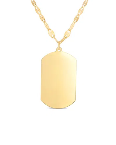 Italian Gold Dog Tag Necklace