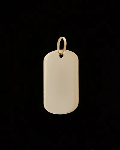 Italian Gold Dog Tag Pendant In Gold