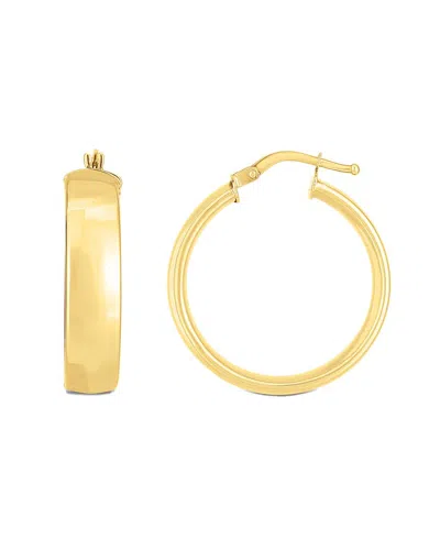 Italian Gold Domed Tube Hoops