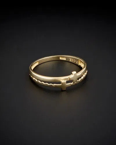 Italian Gold Double Cross Ring