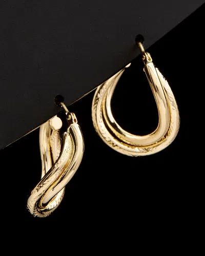 Italian Gold Double Hoops