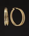 Italian Gold 14k  Double Hoops