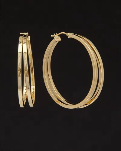 Italian Gold 14k  Double Hoops