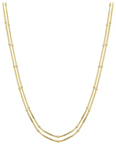 Italian Gold 14k  Double Link Chain Necklace In No Colour