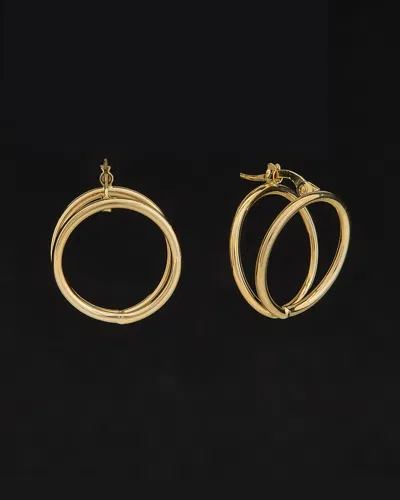 Italian Gold Double Loop Hoops