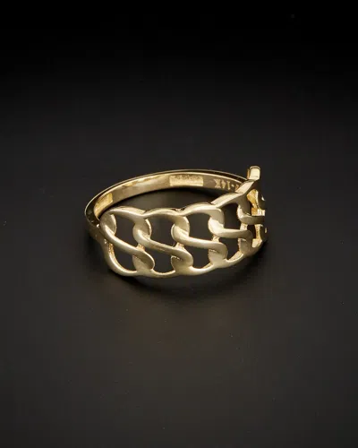 Italian Gold Double Row Curb Ring