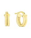 Italian Gold Double Row Hoops