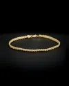 Italian Gold Double Row Semi-solid Rope Bracelet