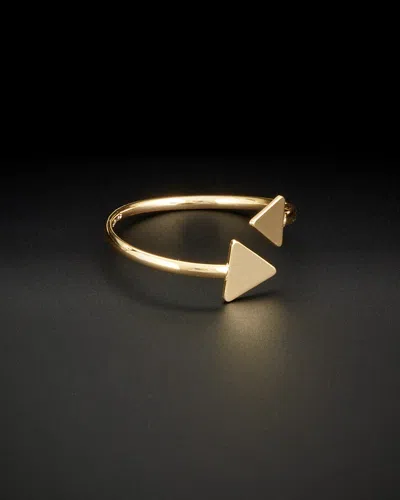 Italian Gold Double Triangle Open Ring In Gold