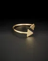 Italian Gold Double Triangle Open Ring