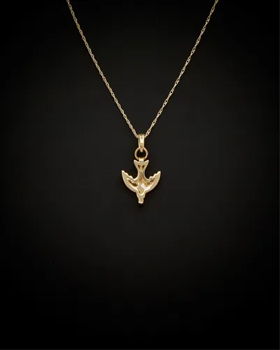 Italian Gold Dove Pendant Necklace