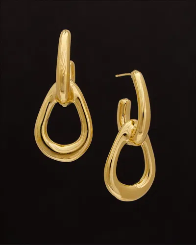 Italian Gold 14k  Drop Hoops