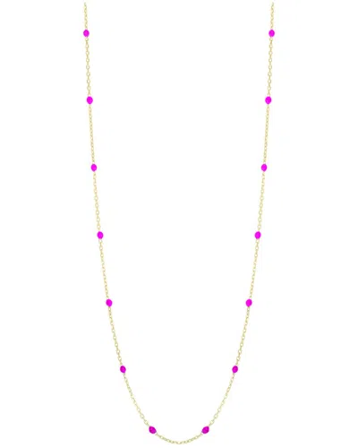 Italian Gold Enamel Chain Necklace