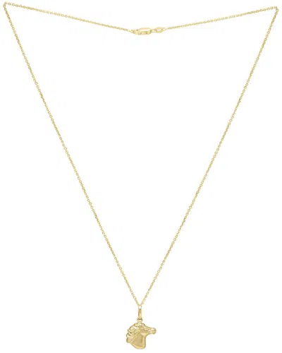 Italian Gold 14k  Equestrian Necklace