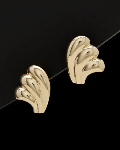 Italian Gold Fan Earrings