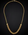 Italian Gold Fancy Braided Curb Link Necklace