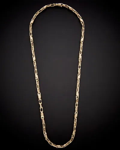 Italian Gold 14k  Fancy Bullet Link Necklace