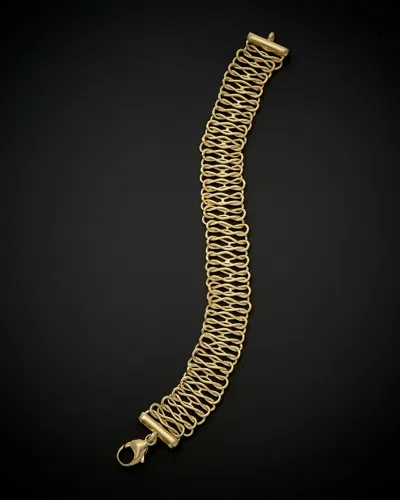 Italian Gold Fancy Infinity Link Bracelet In Gold