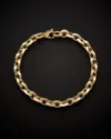 Italian Gold Fancy Oval Rolo Bracelet