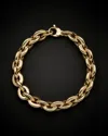 Italian Gold Fancy Oval Rolo Bracelet