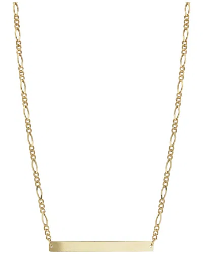 Italian Gold Figaro Chain Bar Necklace