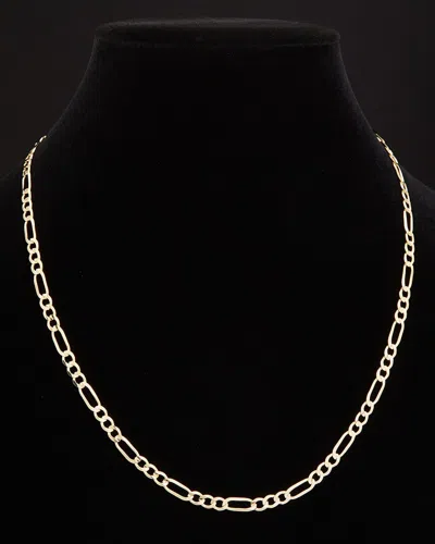 Italian Gold Figaro Link Chain Necklace