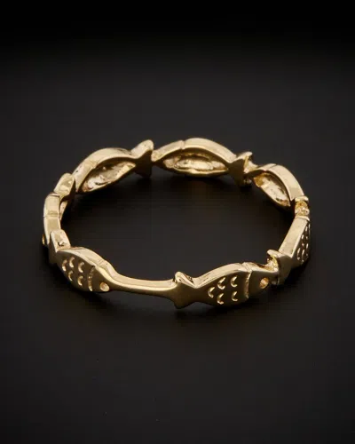 Italian Gold 14k  Fish Ring