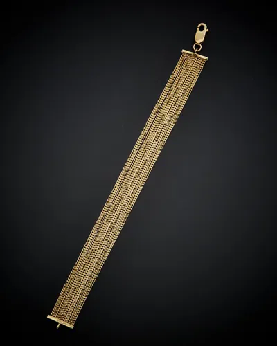Italian Gold Five-row Mesh Bracelet In Gold
